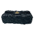 Load image into Gallery viewer, Chanel Black Camellia Flower Applique Leather and Crystal Handbag
