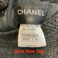 Load image into Gallery viewer, Chanel Black Boucle Tweed Jacket and Skirt Suit Set with CC Logo Buttons
