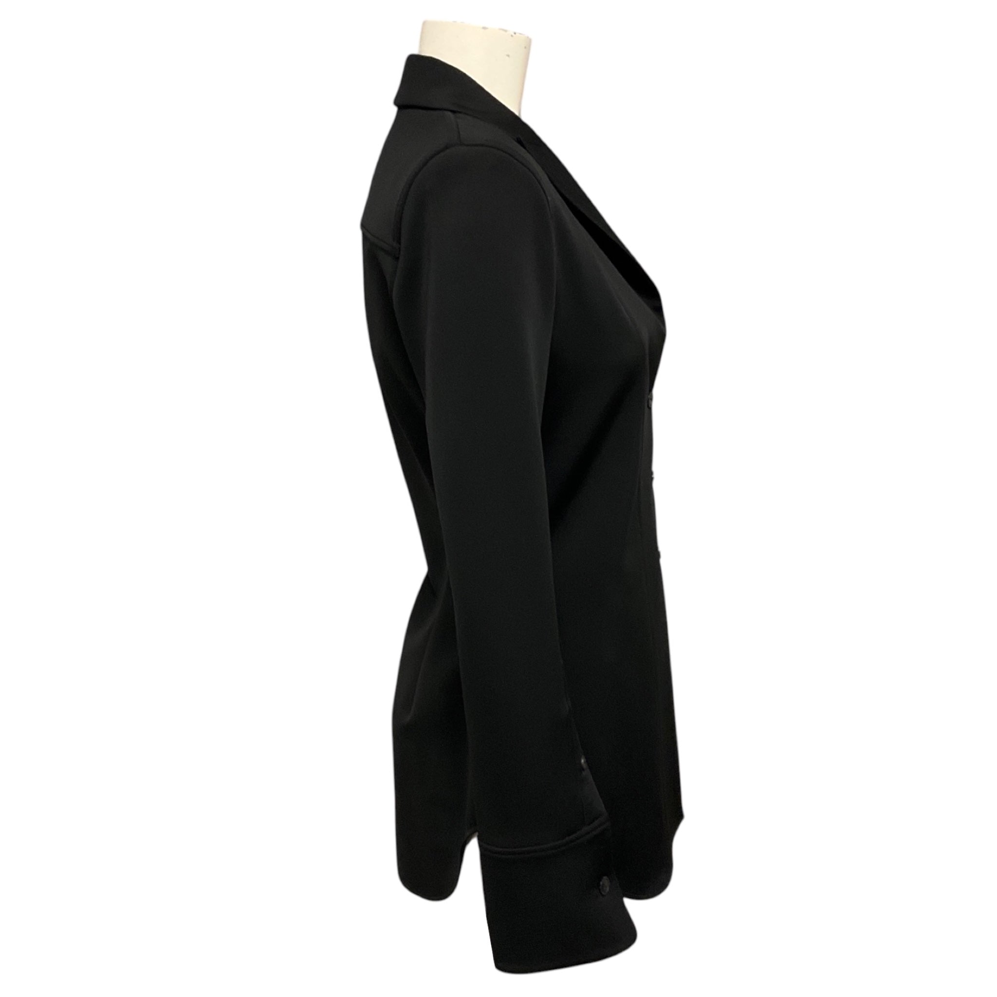 Alexander Wang Black Three Button Scuba Nylon Stretch Jacket