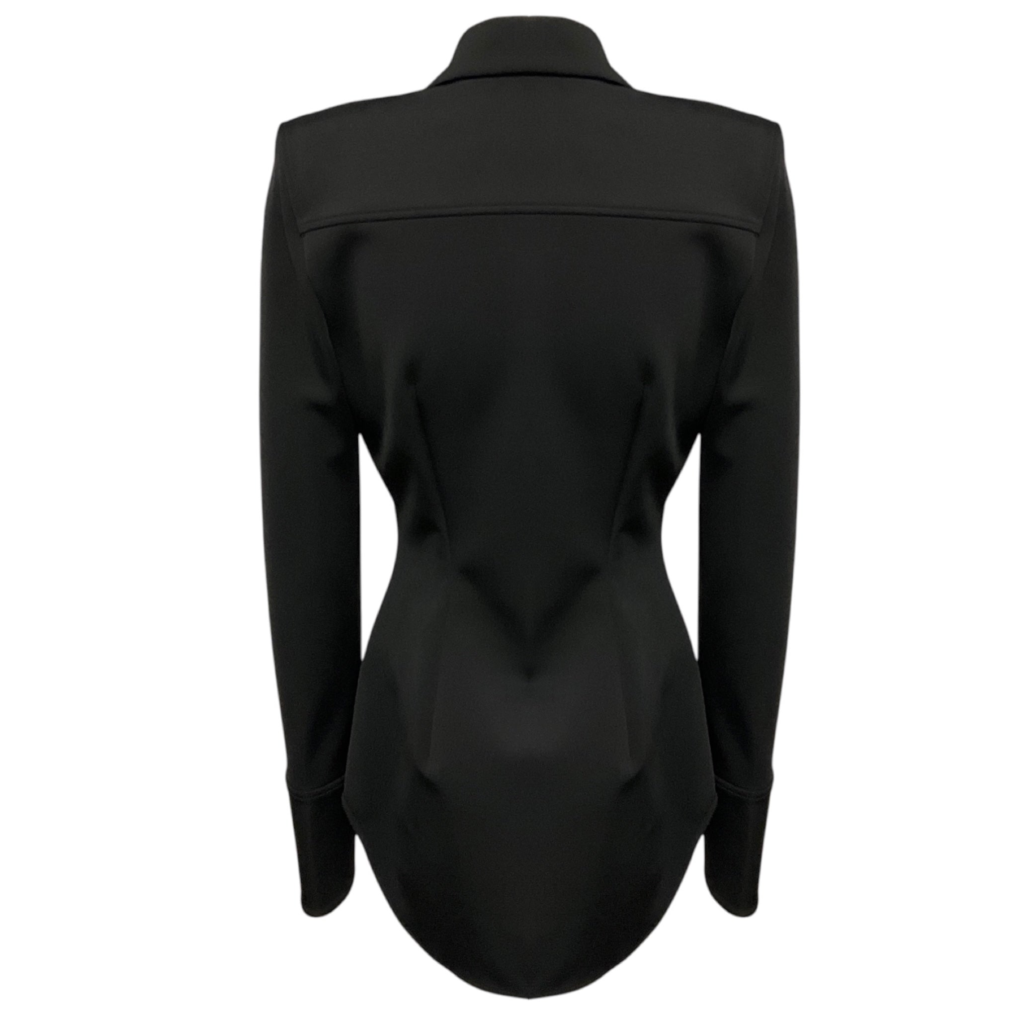 Alexander Wang Black Three Button Scuba Nylon Stretch Jacket