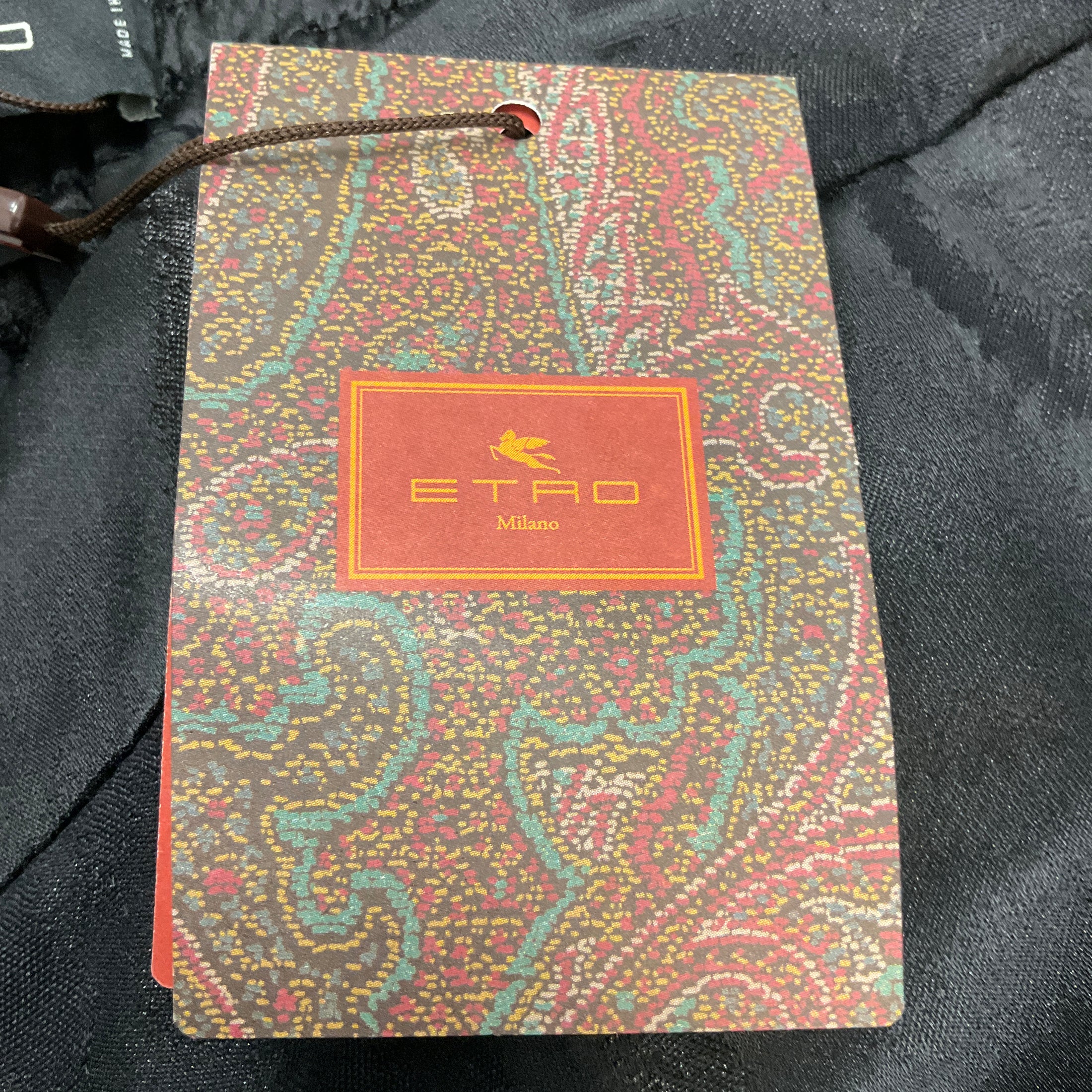 Etro Black 2024 Jacquard Palazzo Trousers