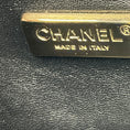 Load image into Gallery viewer, Chanel Black Camellia Flower Applique Leather and Crystal Handbag
