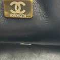Load image into Gallery viewer, Chanel Black Camellia Flower Applique Leather and Crystal Handbag
