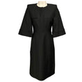 Load image into Gallery viewer, Gucci Black Structured Wool and Silk Crepe Midi Dress
