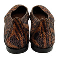 Load image into Gallery viewer, Manolo Blahnik Brown Sequined Animal Print Flats
