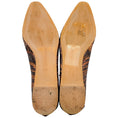 Load image into Gallery viewer, Manolo Blahnik Brown Sequined Animal Print Flats
