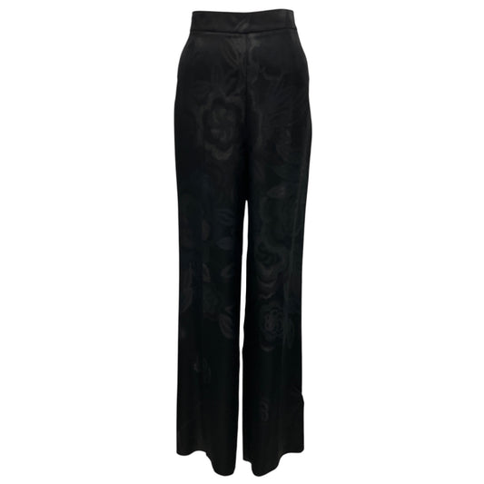 Etro Black 2024 Jacquard Palazzo Trousers