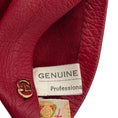 Load image into Gallery viewer, Gucci Vintage Red / Gold GG Logo Leather Gloves
