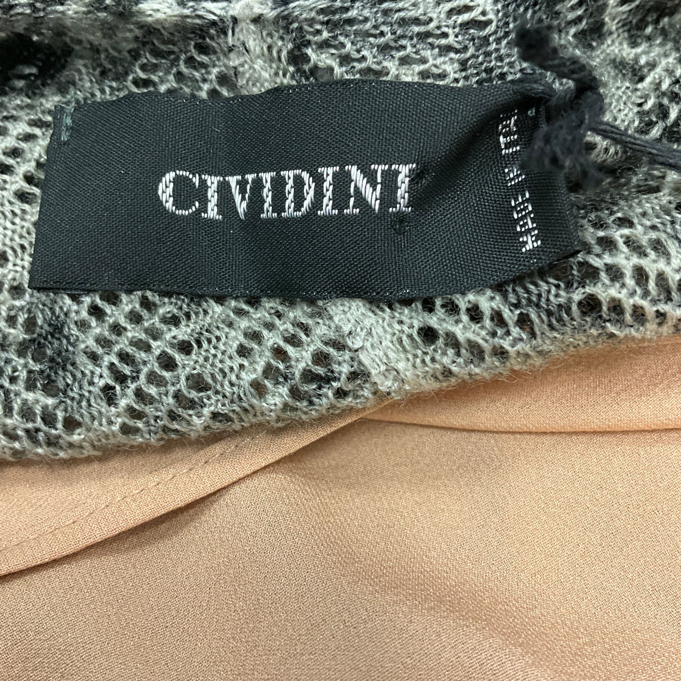 Cividini Olive Green Wool Knit Persefone Dress with Slip