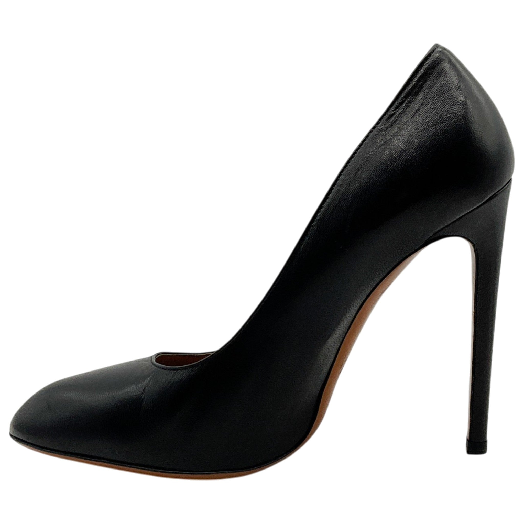 Alaia Black Leather Almond Toe Pumps