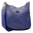 Load image into Gallery viewer, Hermes Blue 2018 Clemence Leather Evelyne Handbag
