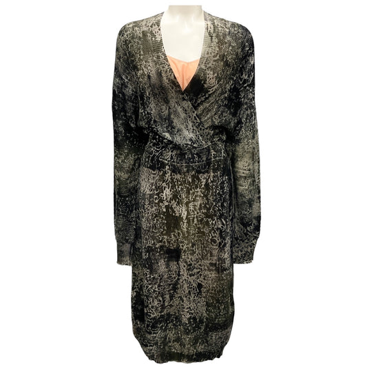 Cividini Olive Green Wool Knit Persefone Dress with Slip