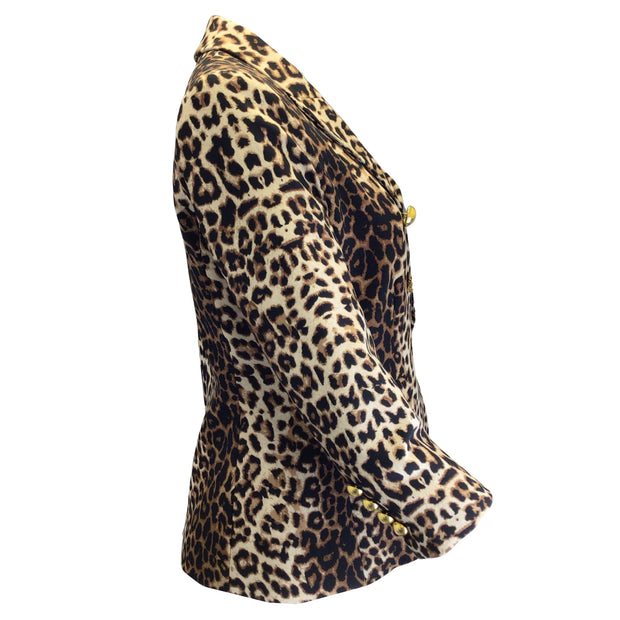 Veronica Beard Brown Leopard Empire Dickey Jacket