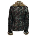 Load image into Gallery viewer, Giuliana Teso Slate Blue / Purple Floral Embroidered Mesh Tulle Lace Jacket with Mink Fur

