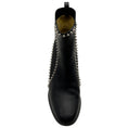 Load image into Gallery viewer, Christian Louboutin Black Leather Out Line Spikes Ankle Boots
