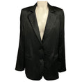 Load image into Gallery viewer, forte_forte Black Quilted Satin Matelasse Jacket
