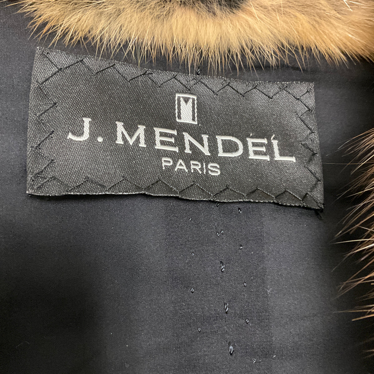 J. Mendel Black Long Silk Vest with Sable Fur Trim
