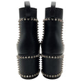Load image into Gallery viewer, Christian Louboutin Black Leather Out Line Spikes Ankle Boots
