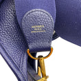 Load image into Gallery viewer, Hermes Blue 2018 Clemence Leather Evelyne Handbag
