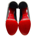 Load image into Gallery viewer, Christian Louboutin Black Leather Out Line Spikes Ankle Boots

