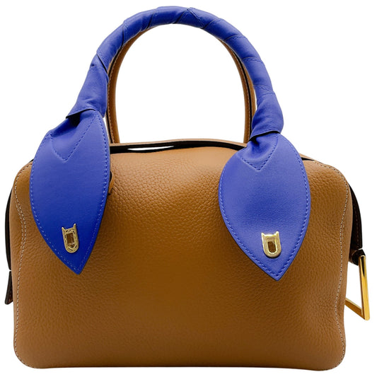 Delvaux Tan / Blue The Cool Box MM Satchel
