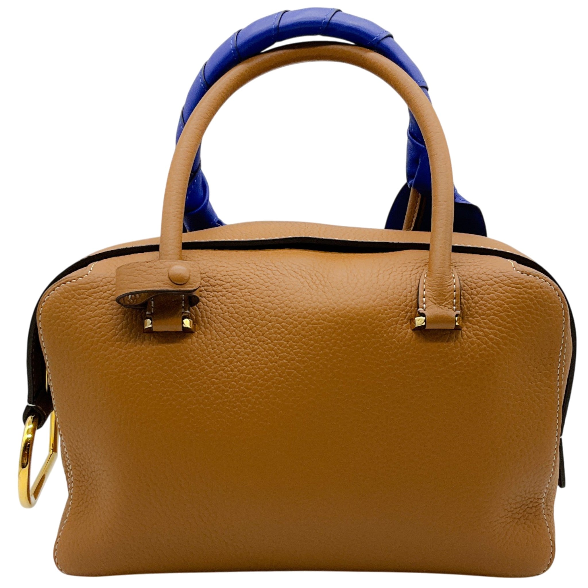 Delvaux Tan / Blue The Cool Box MM Satchel