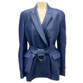 Load image into Gallery viewer, Rachel Comey Blue Sparkle Blazer with Attached Wide Belt
