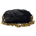 Load image into Gallery viewer, Bottega Veneta Black / Gold Calfskin Leather The Chain Pouch Bag
