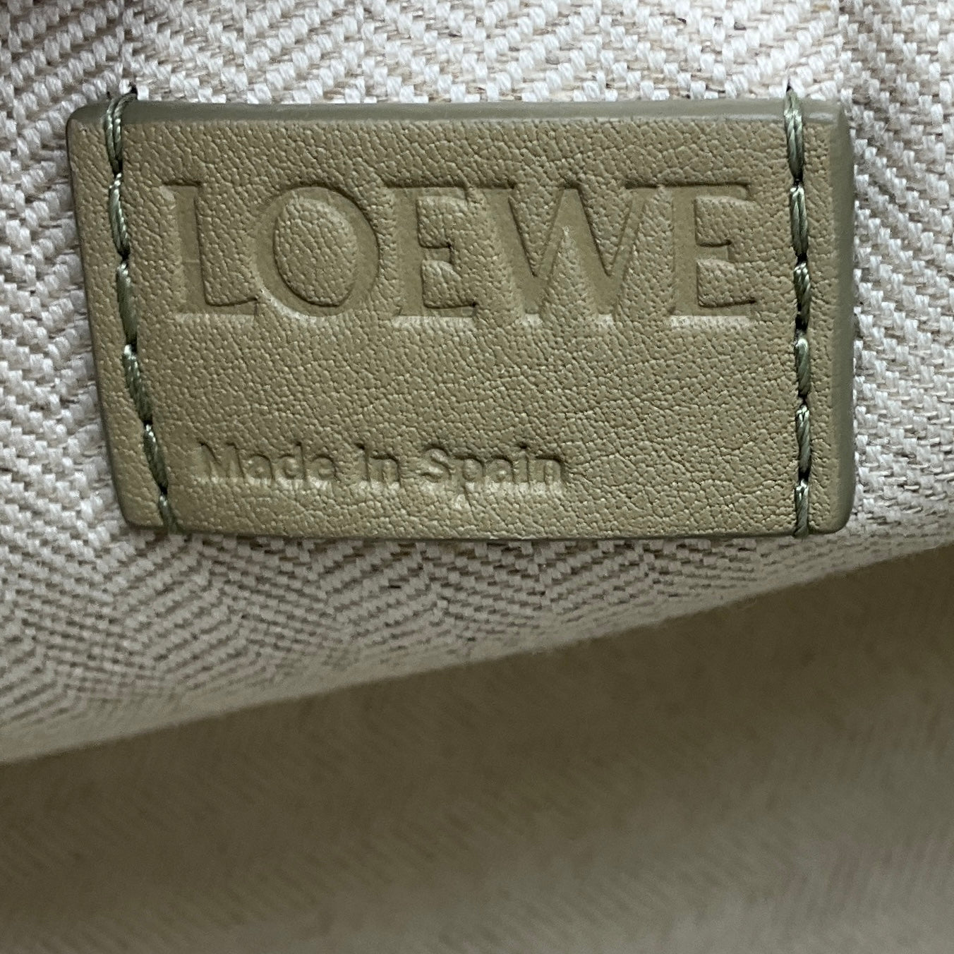 Loewe Light Green / Putty Classic Calfskin Leather Mini Hammock Hobo Bag