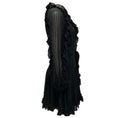 Load image into Gallery viewer, Zimmermann Black Ruffled Silk Chiffon Wrap Dress with Slip
