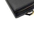 Load image into Gallery viewer, Christian Dior Black Calfskin Leather Caro Double Pouch Shoulder Bag
