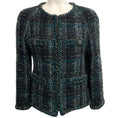 Load image into Gallery viewer, Chanel Dark Teal / Black Tweed Jacket with Sequins

