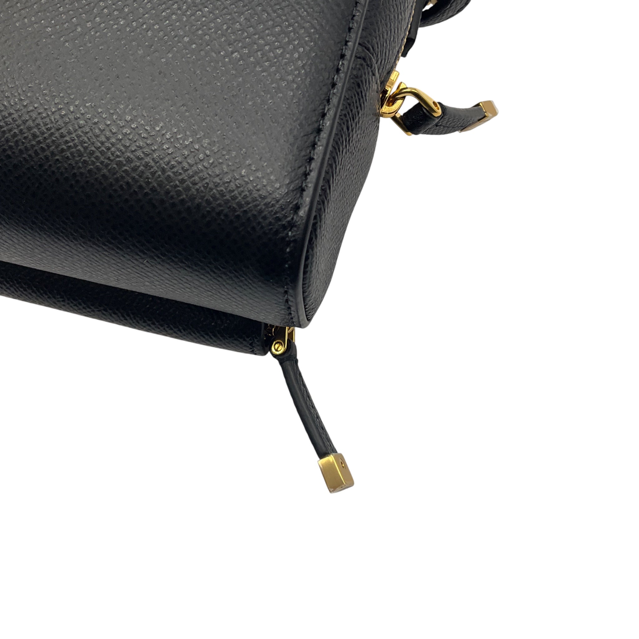 Christian Dior Black Calfskin Leather Caro Double Pouch Shoulder Bag