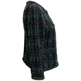 Load image into Gallery viewer, Chanel Dark Teal / Black Tweed Jacket with Sequins
