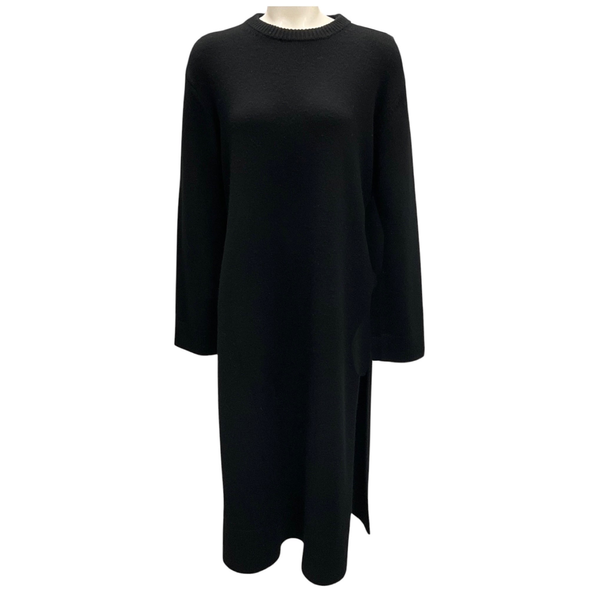Co Black Fall Winter Knit Midi Sweater Dress