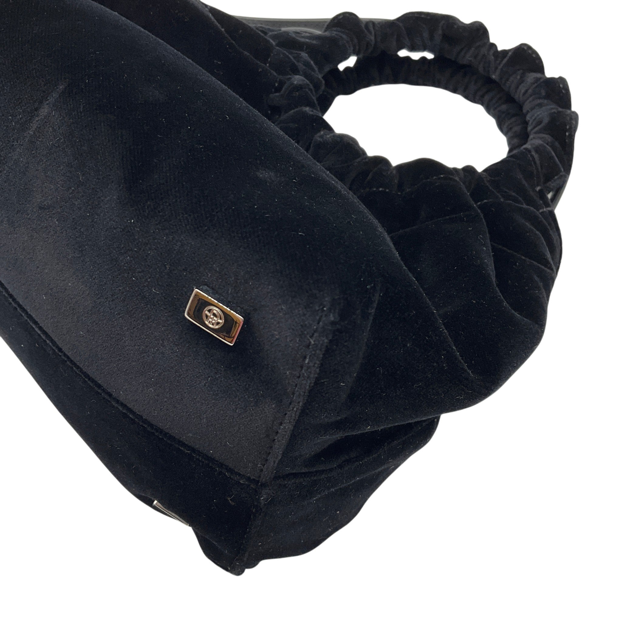 The Row Black Velvet Circle Bag
