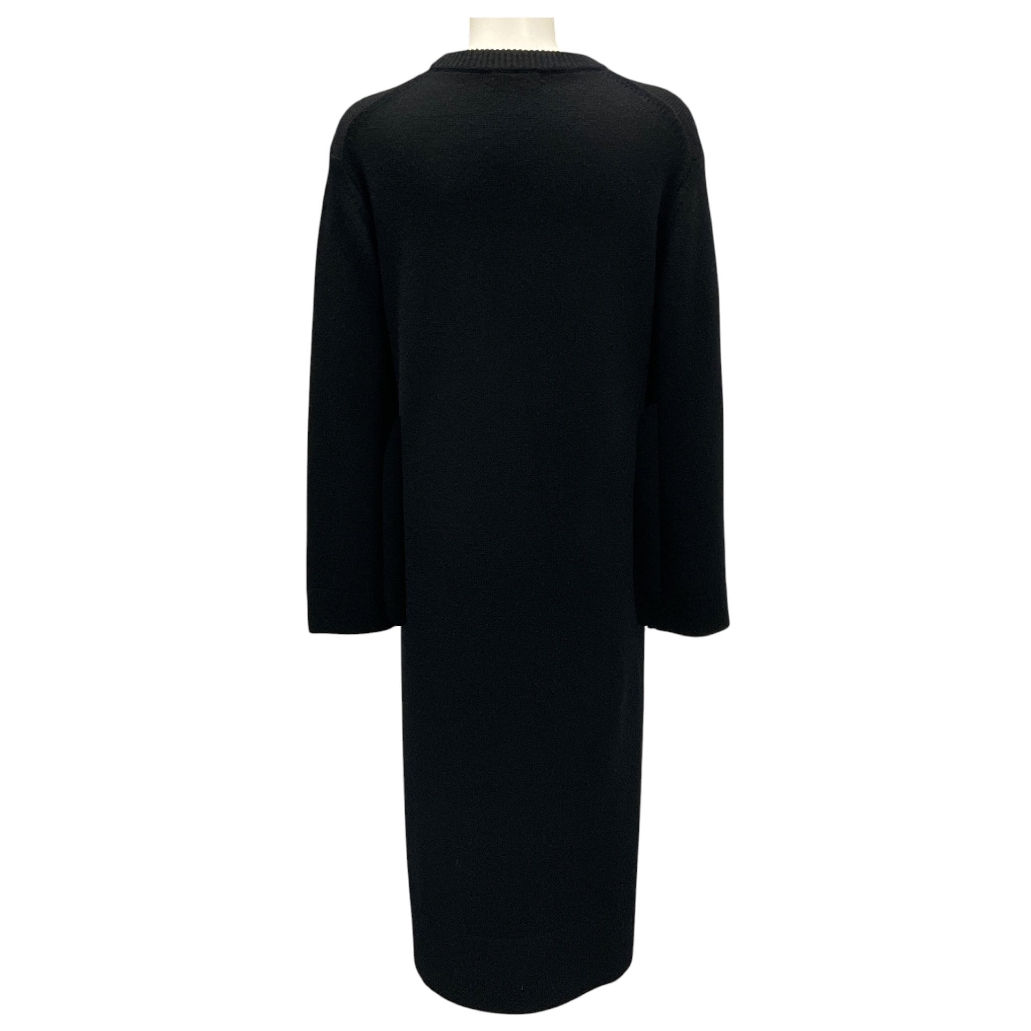 Co Black Fall Winter Knit Midi Sweater Dress