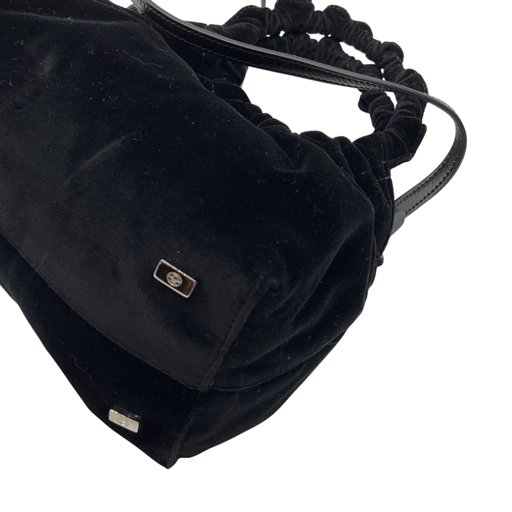 The Row Black Velvet Circle Bag