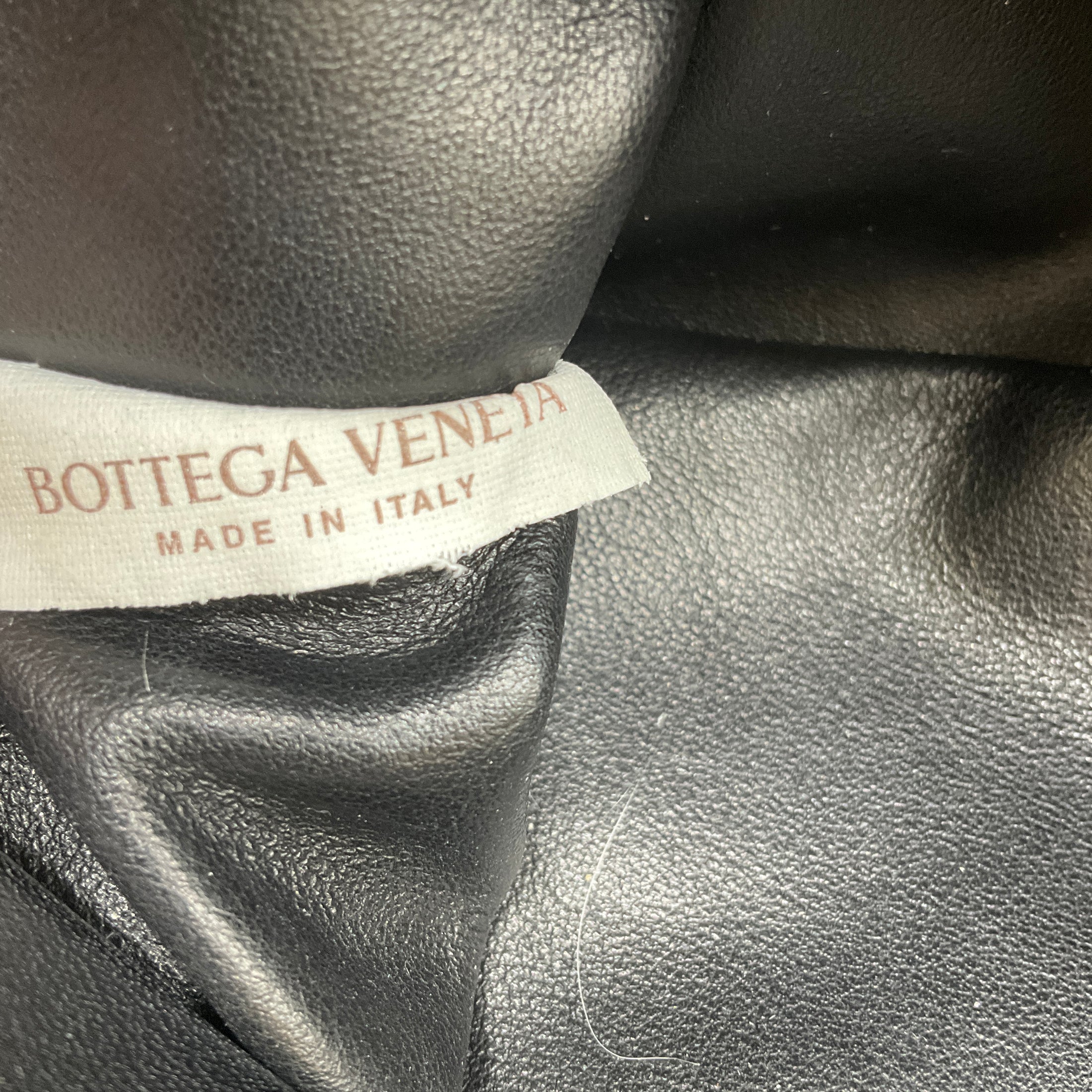 Bottega Veneta Black / Gold Calfskin Leather The Chain Pouch Bag