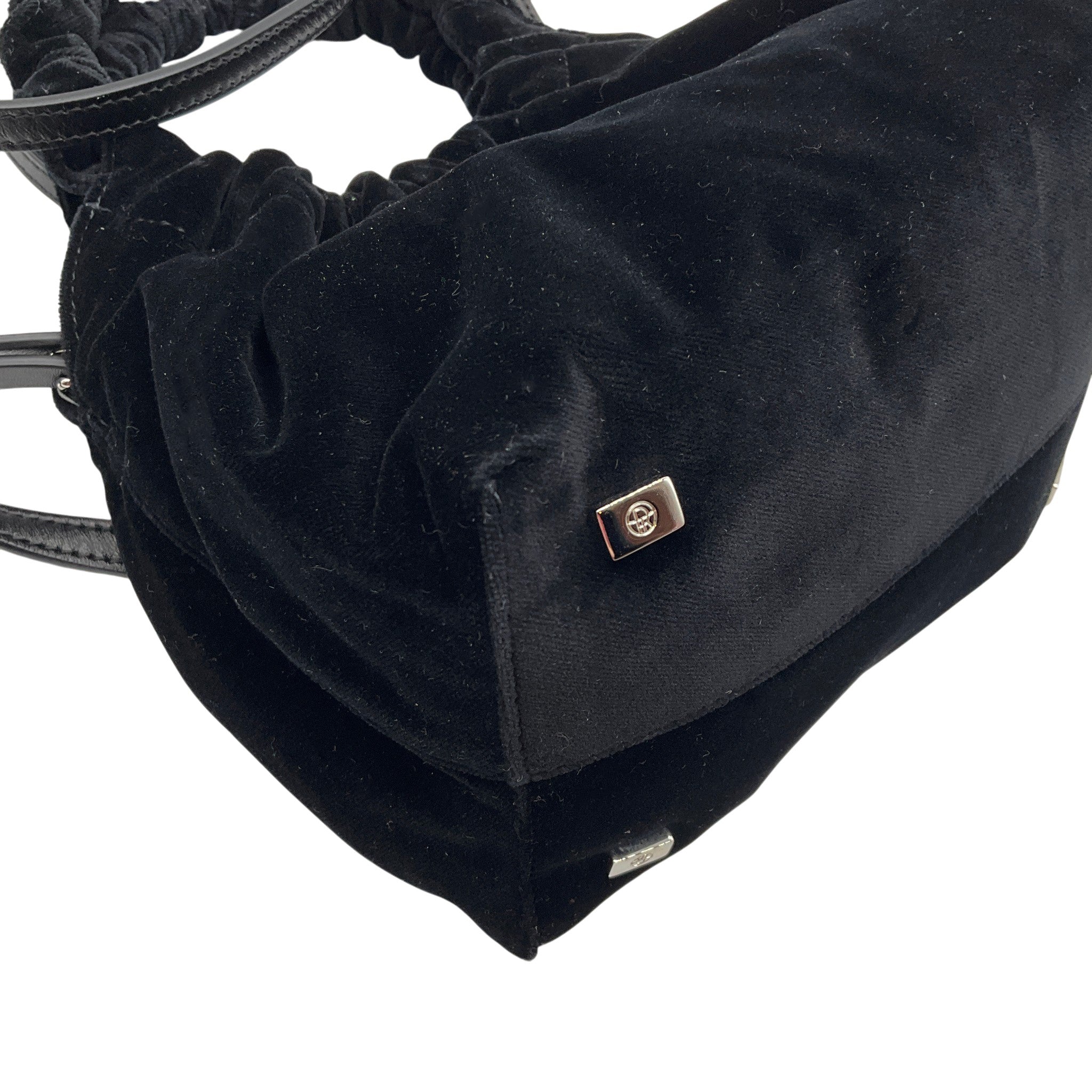 The Row Black Velvet Circle Bag