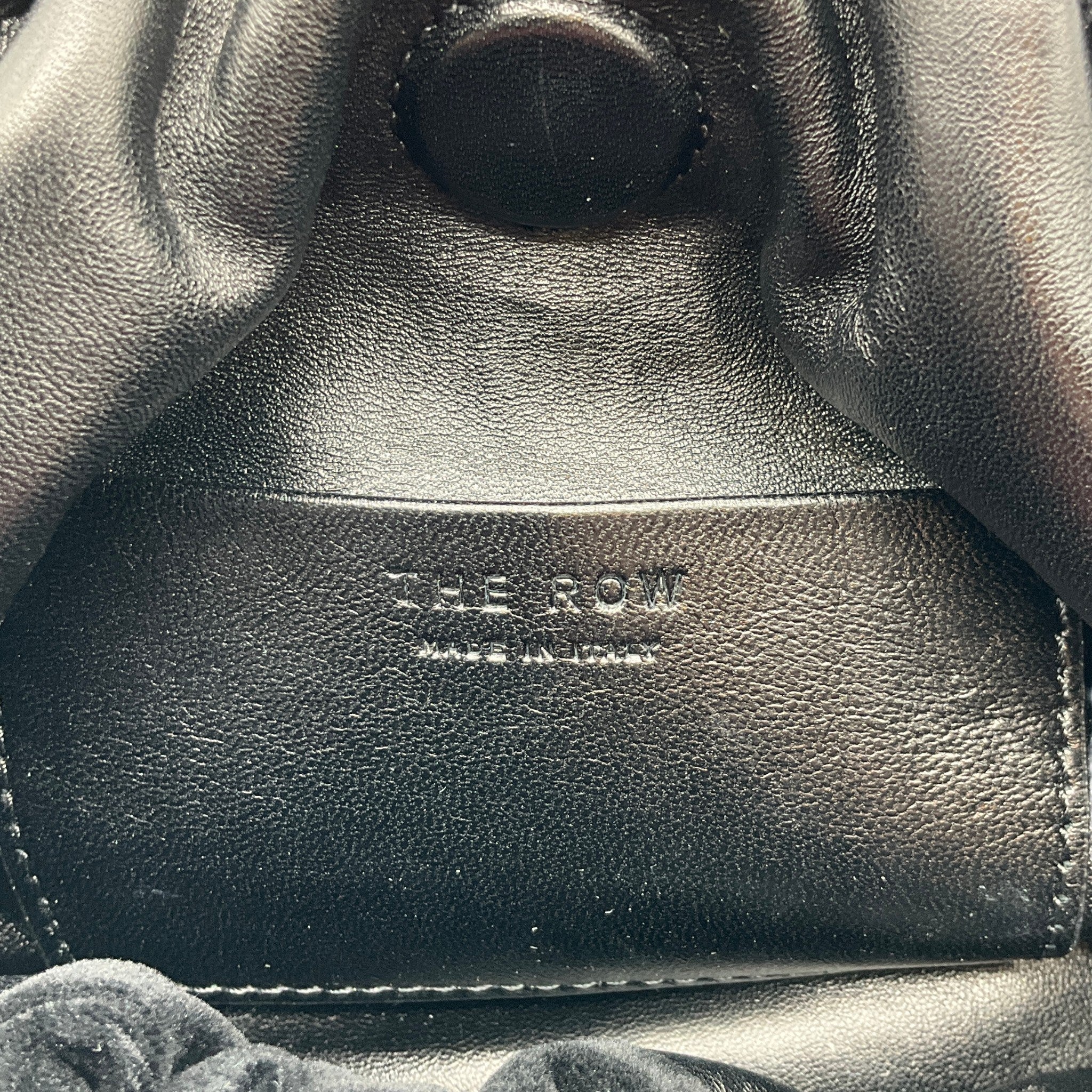 The Row Black Velvet Circle Bag