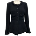 Load image into Gallery viewer, Chanel 2008 Black Tweed Jacket with Peplum

