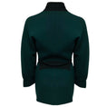 Load image into Gallery viewer, Geoffrey Beene Vintage Dark Green / Black Zip Front Wool Gauze Jacket with Belt
