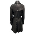 Load image into Gallery viewer, Burberry Black Double Breasted Belted Leather Trench Coat
