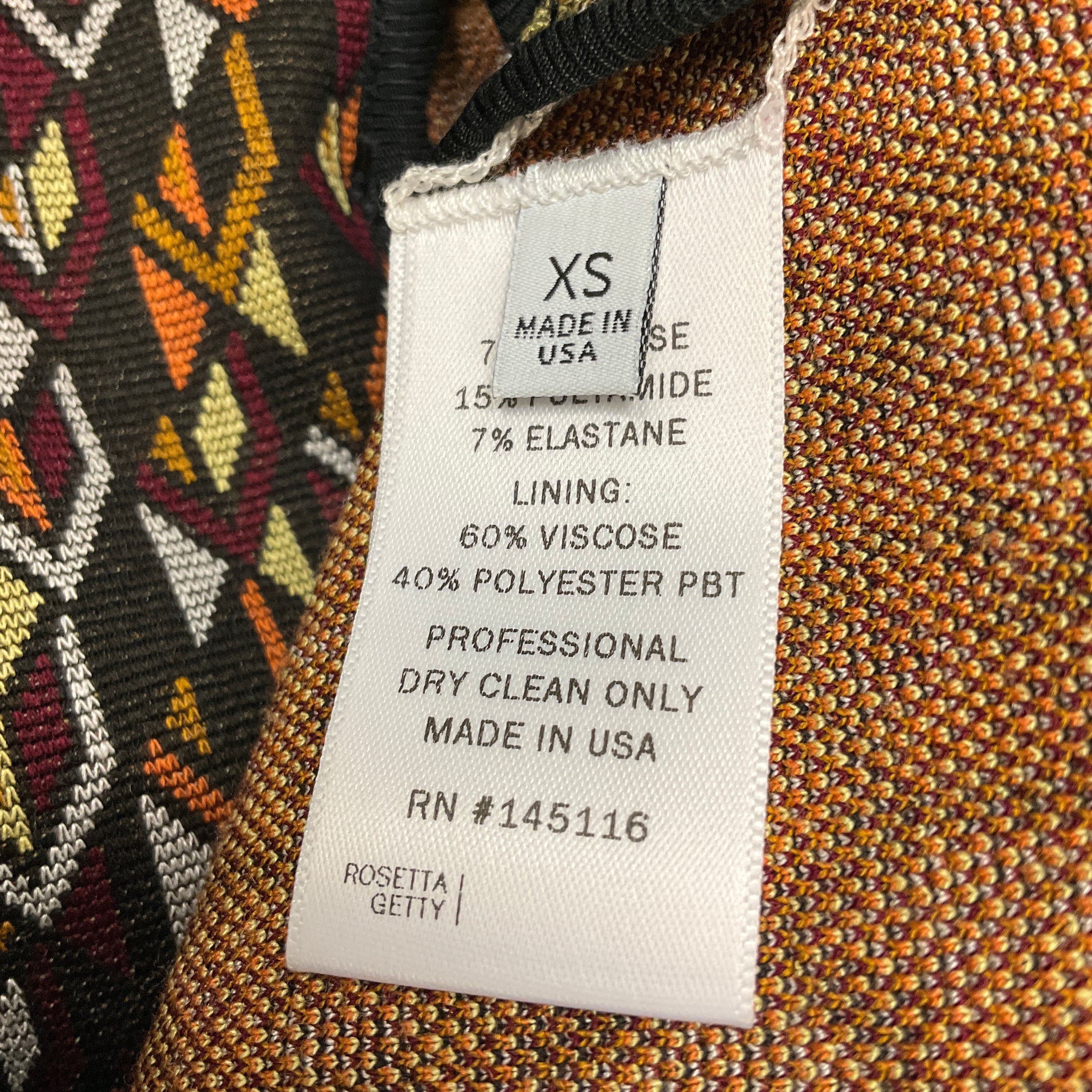 Rosetta Getty Brown Multi Chevron Knit Blazer