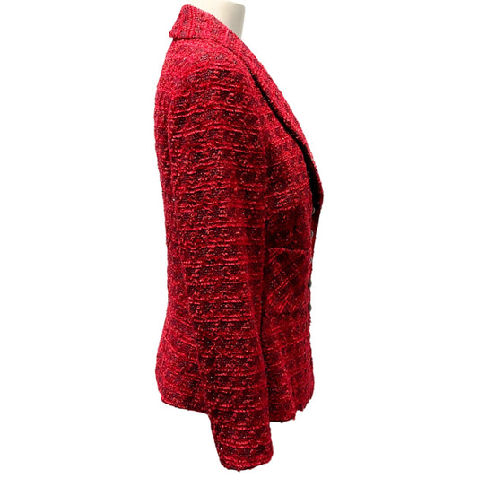 Escada Red Wool Tweed Blazer