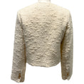 Load image into Gallery viewer, Frame Ecru Tweed Button Front Cropped Jacket
