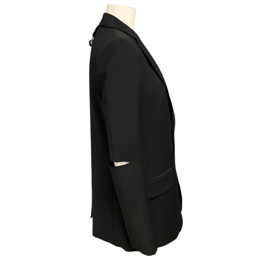 Tibi Black Tropical Wool Cutout Sleeve Marlon Blazer