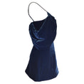 Load image into Gallery viewer, Leo Lin Sofia Midnight Blue Velvet Bow Mini Dress
