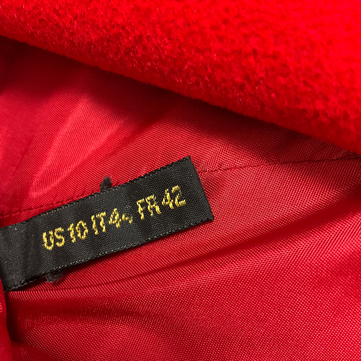 Donna Karan Essentials Vintage Red Double Breasted Angora and Wool Blazer